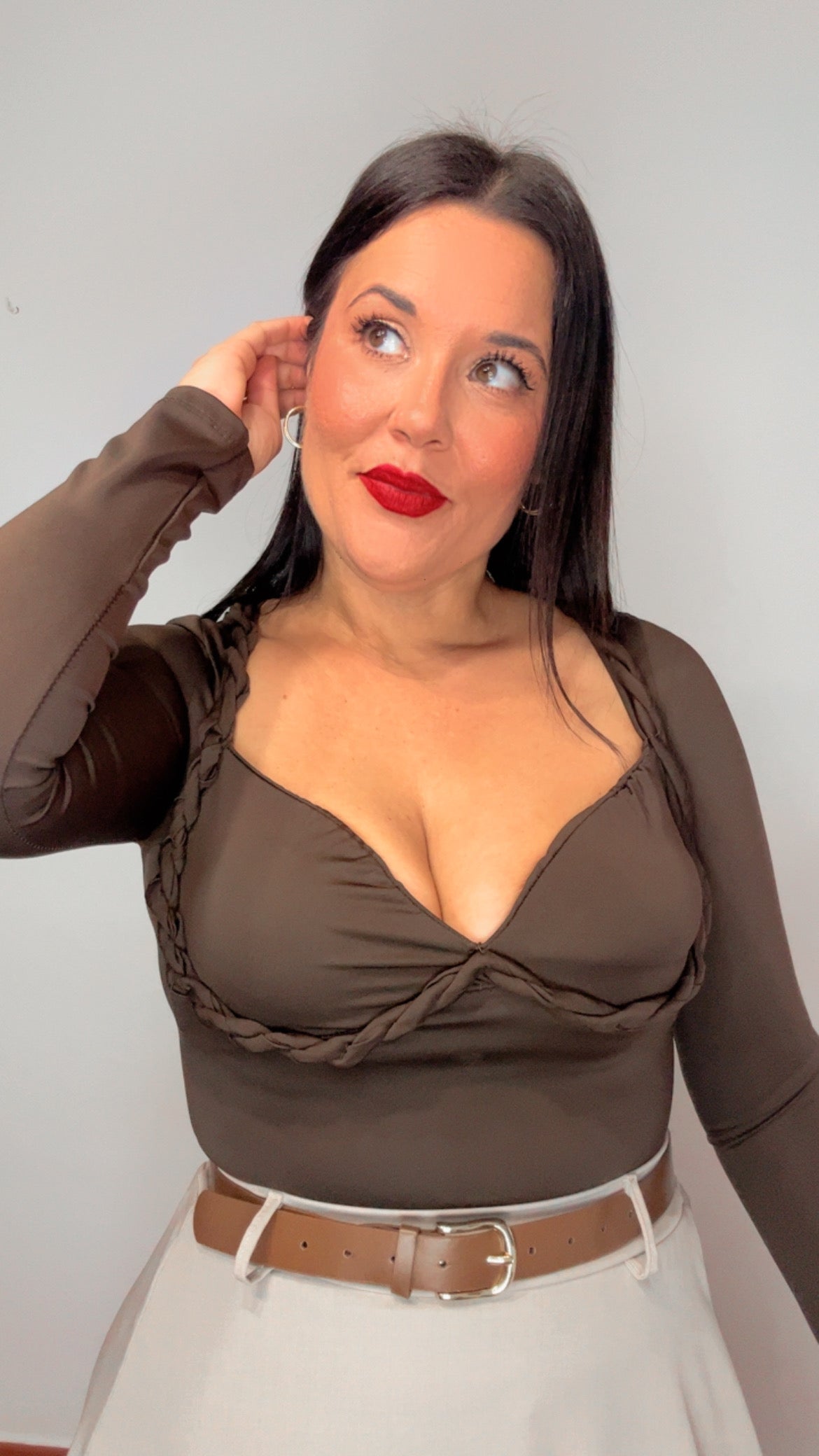 Camiseta licra trenzada