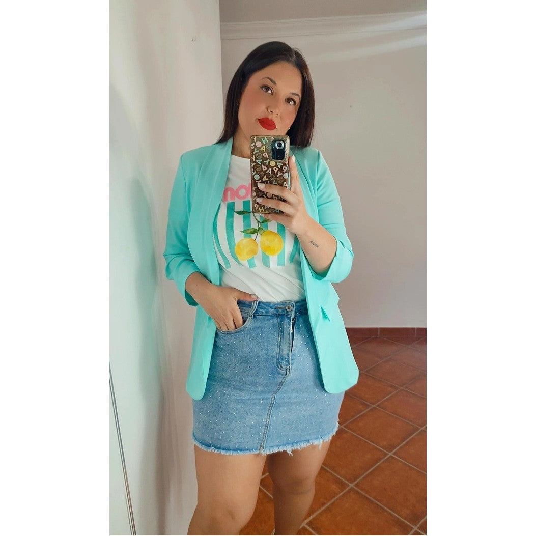 Blazer básica verdeagua