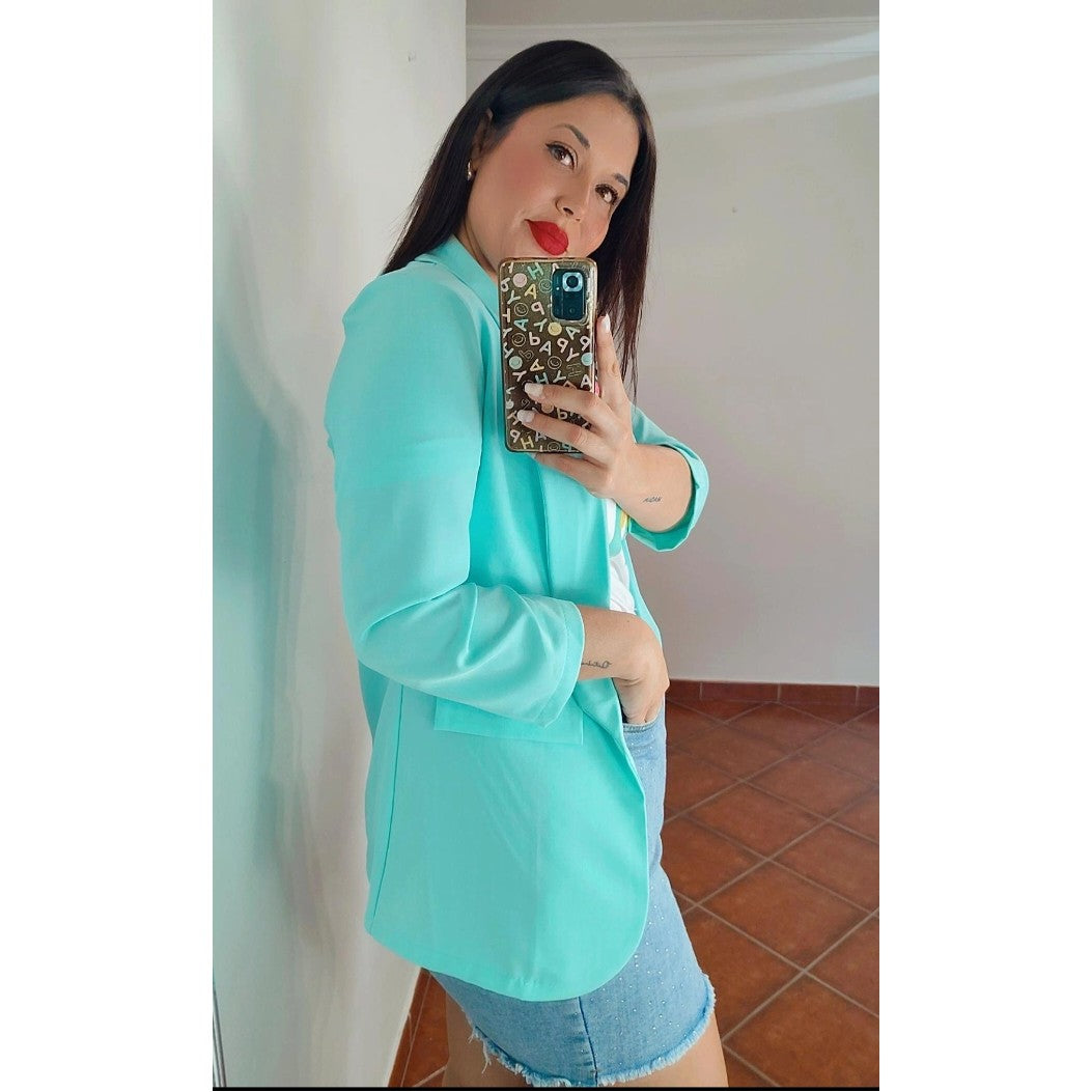Blazer básica verdeagua