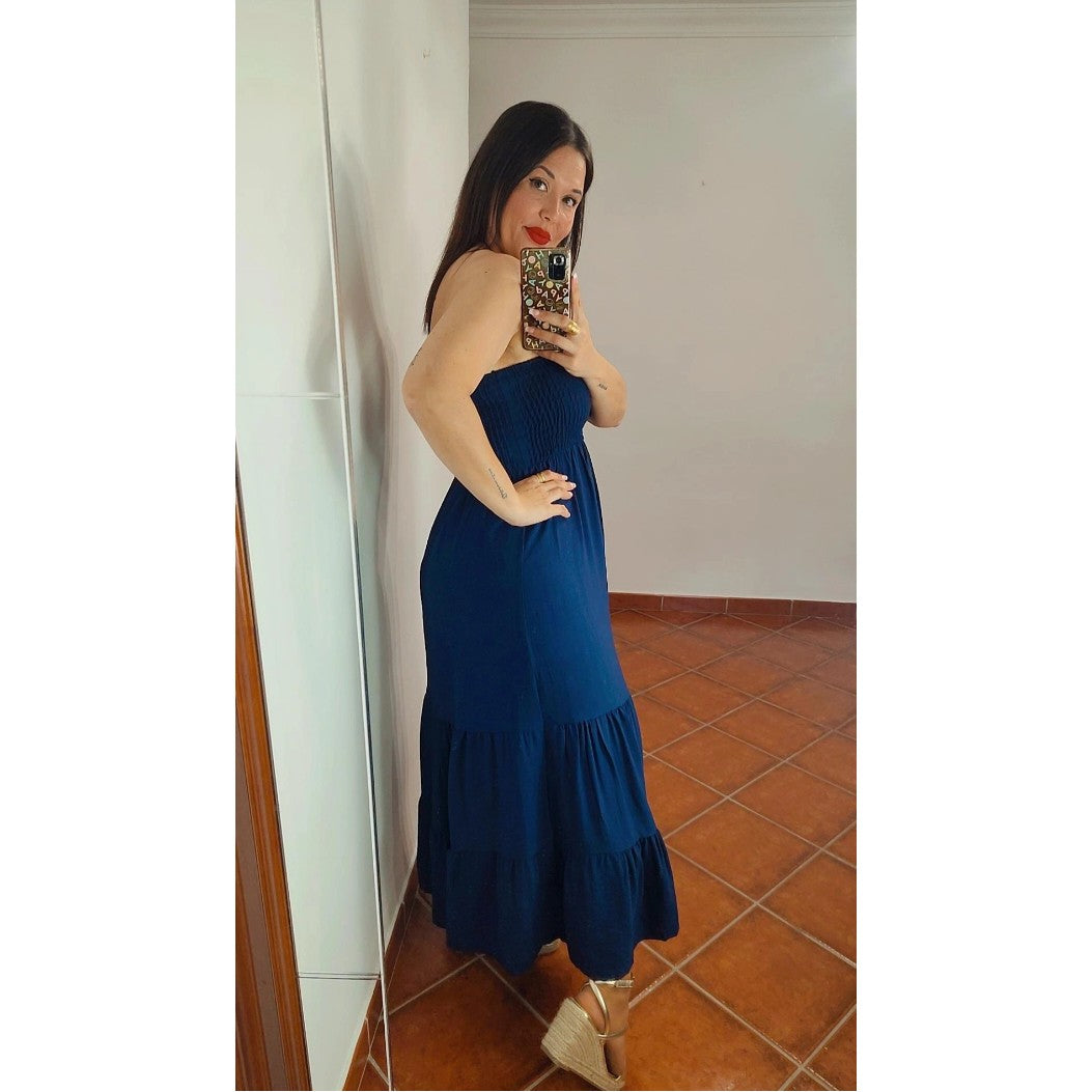 Vestido maxi marino