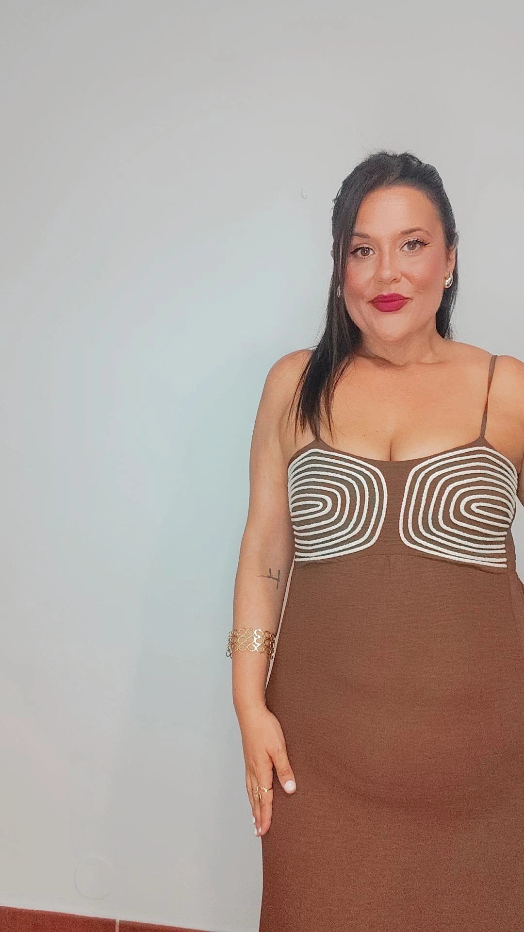Vestido marrón