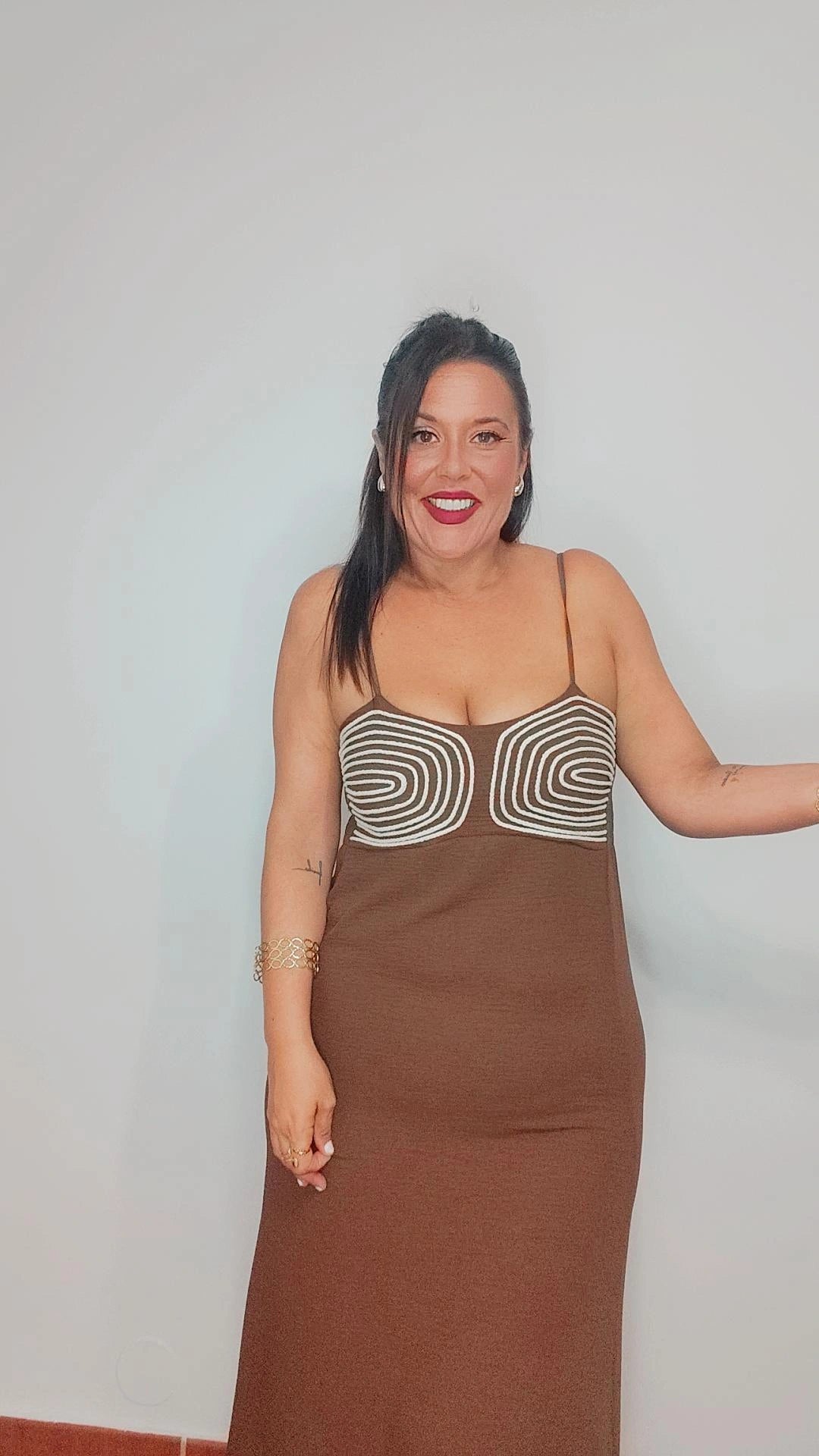 Vestido marrón