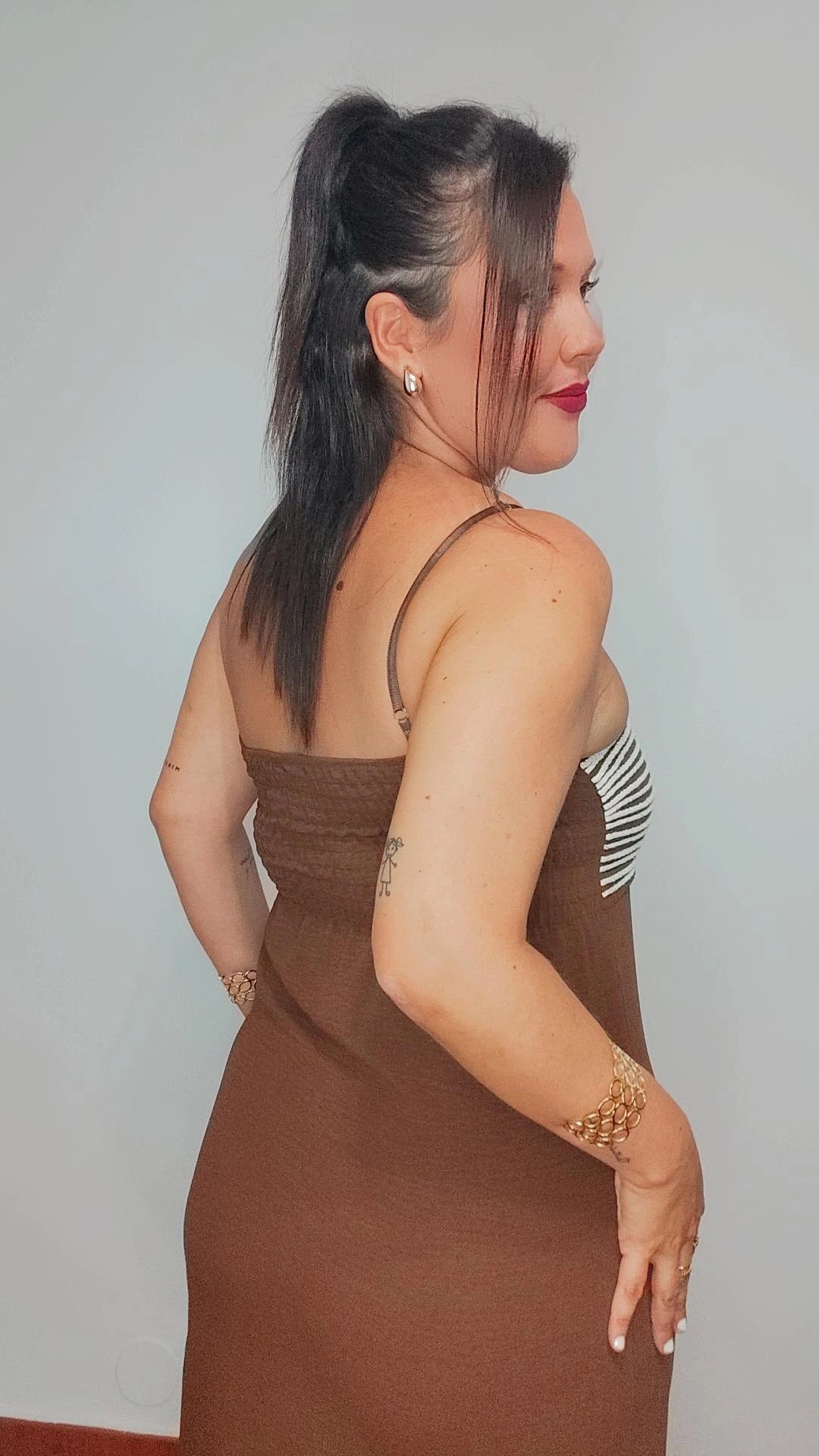 Vestido marrón