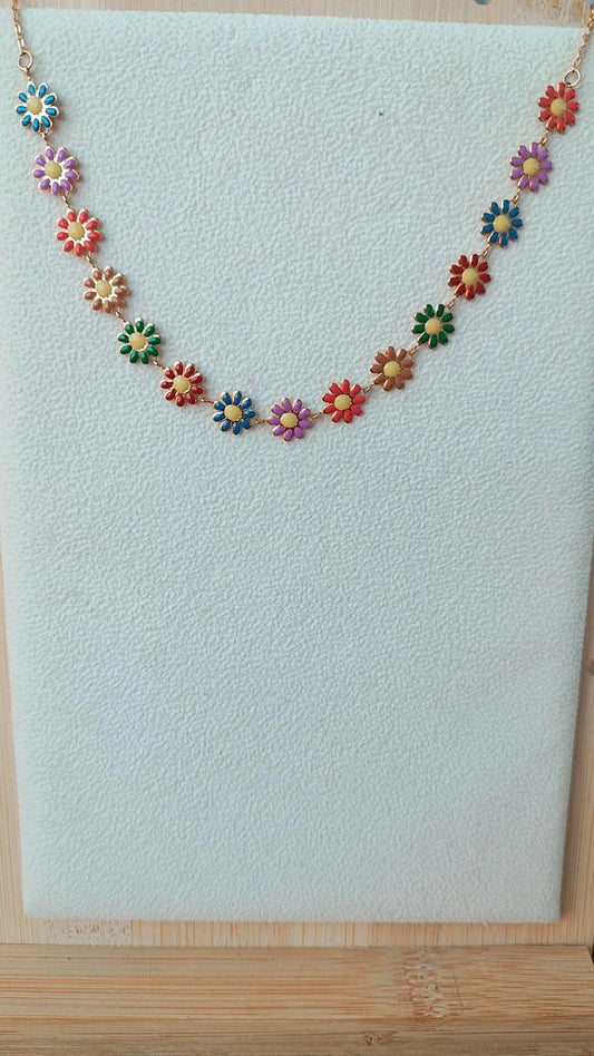 Collar margaritas multicolor