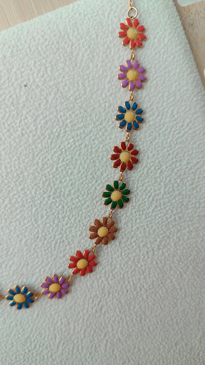 Collar margaritas multicolor