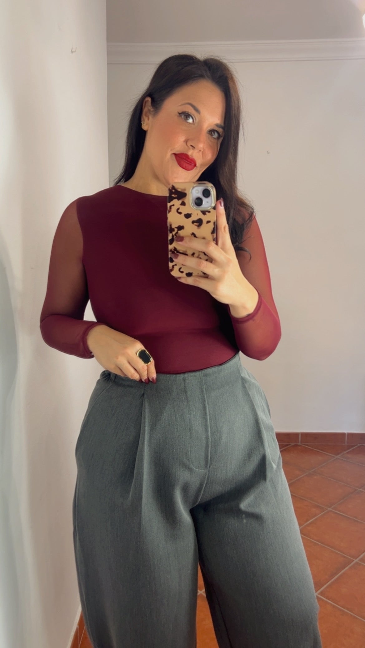 Body burdeos combinado