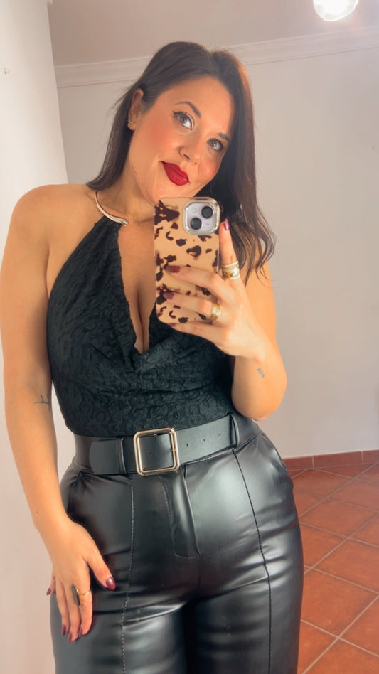 Body encaje negro