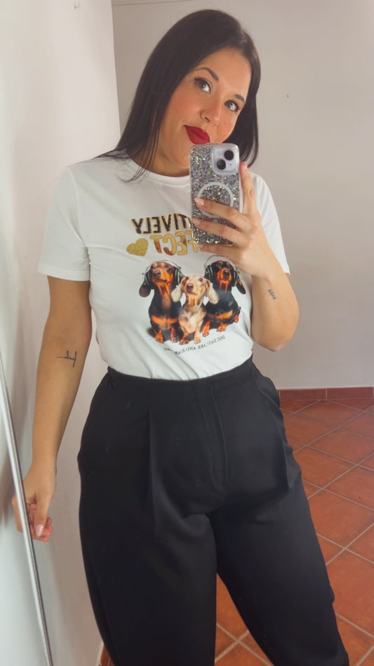 Camiseta perro salchicha