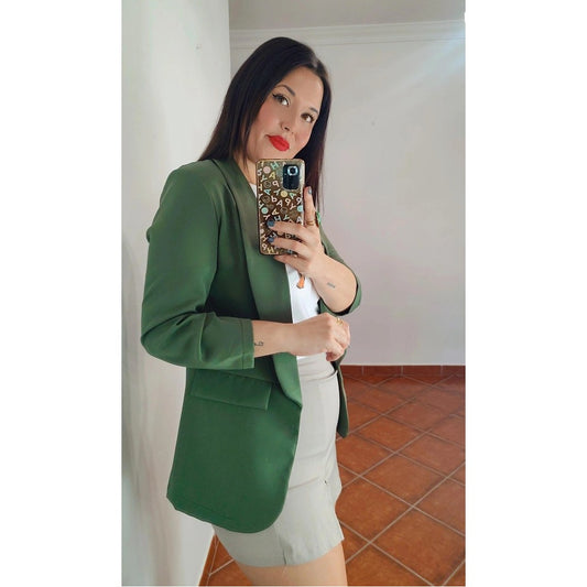 Blazer básica verde