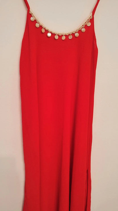 Vestido conchas rojo