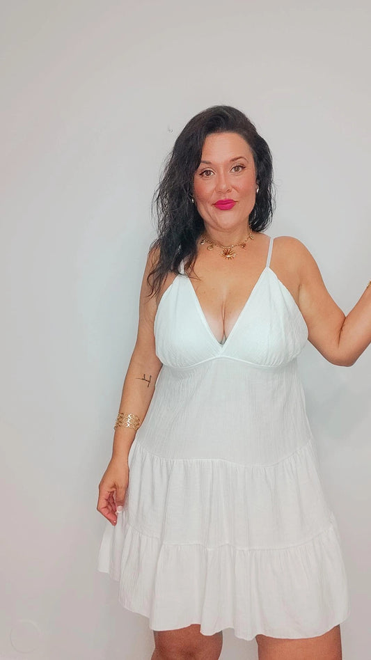 Vestido corto blanco