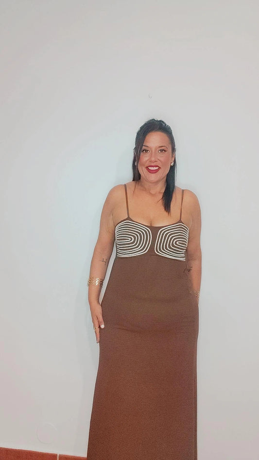 Vestido marrón