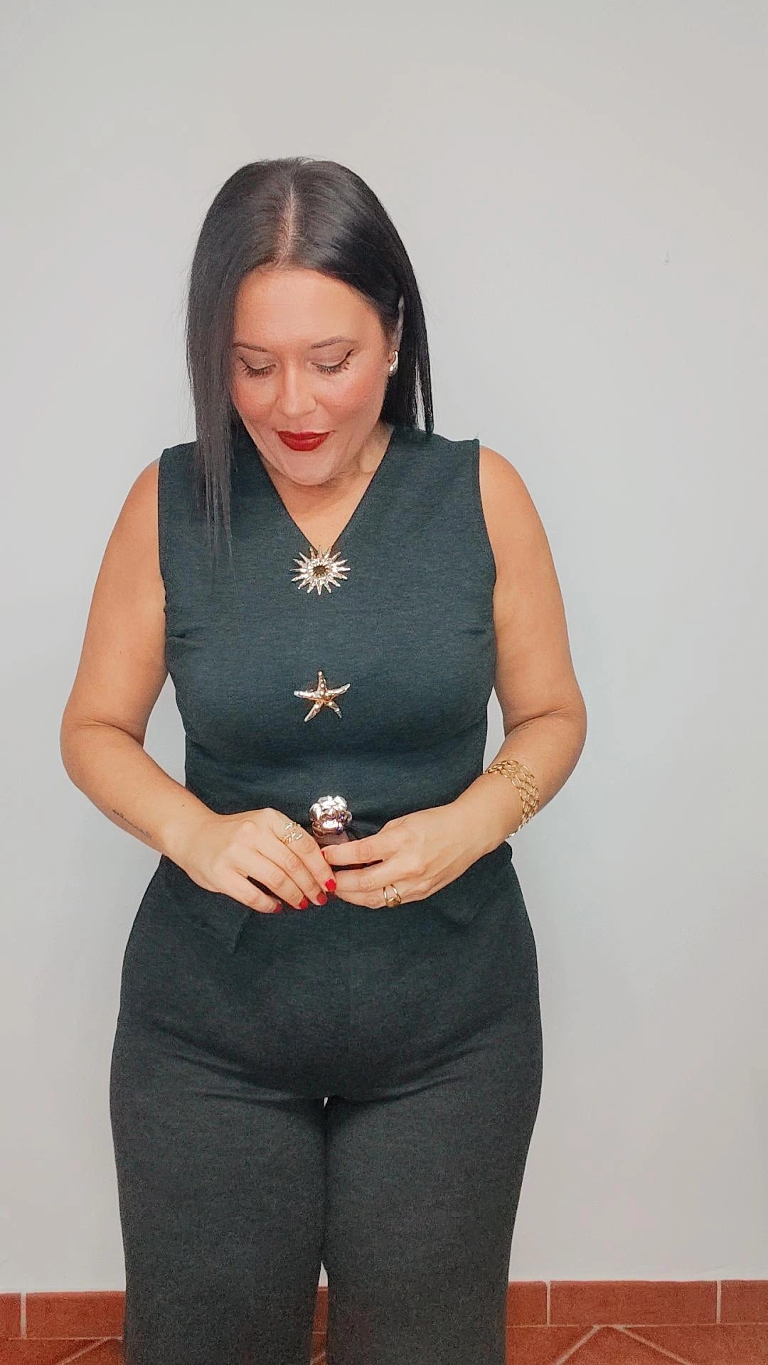 Conjunto gris marengo