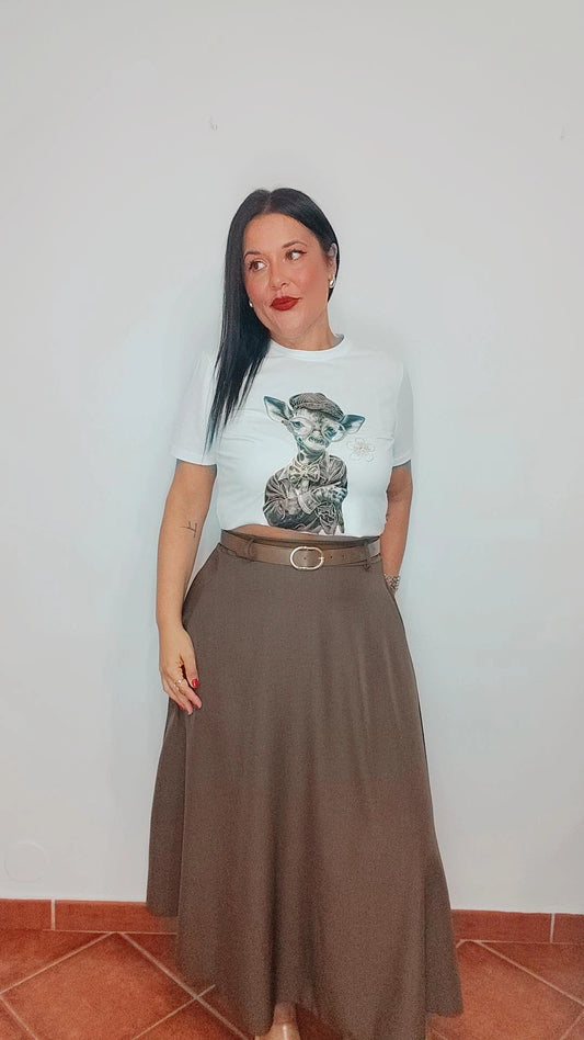 Falda corte evase